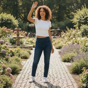 Belle By Kim Gravel Flexibelle #A460167 Curve Belle Twilight Wash Jeans Sz 14